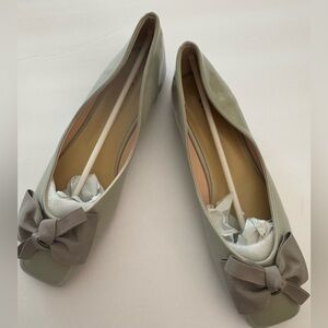 NWT C.Paravano Ballet Flat | Square Toe Flats Patent Leather, in Grass, Size 9.5